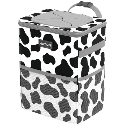 HOTOR Car Trash Can, Leakproof Car Organizer, 3-Gallon, Black