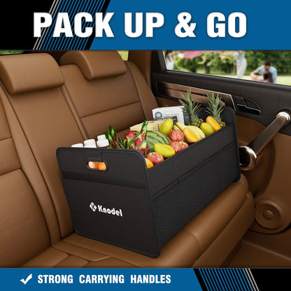 K KNODEL Foldable Trunk Storage Organizer for Car and Suv (Medium, Black)