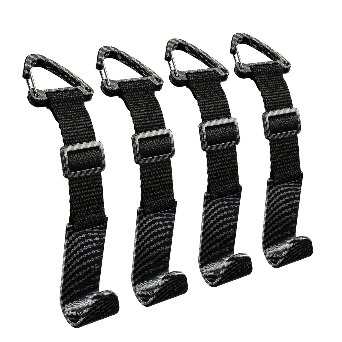 Amooca 4 Pack Anti-drop Headrest Hooks Adjustable Car Seat Organizer