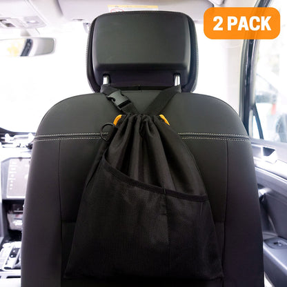 GNEGNI 2PCS Hanging Car Garbage Can - Waterproof Leakproof Trash Bag
