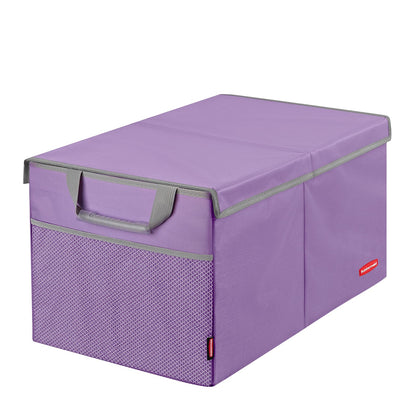 Rubbermaid Car Organizer, Collapsible Trunk Organizer, Multi-Compartment Car Storage Organization for Car Accessories, 2 Compartments With Cover, 21.65"*14.17"*12.2"