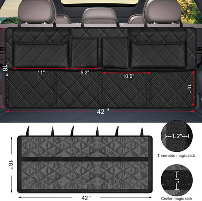 Femuar Trunk Organizer, Hanging Backseat Car Storage Bag for SUV (42"*18")