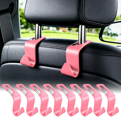 Car Seat Headrest Hook for Purses Bags Groceries,4 Pack Black