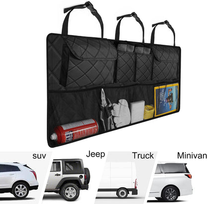 Femuar Trunk Organizer, Hanging Backseat Car Storage Bag for SUV (42"*18")