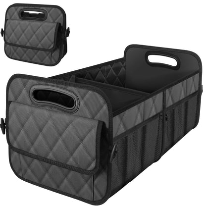 Deosk Trunk Organizer and Storage with Reinforced Handles,Car Accessories for Women/Men 50L Waterproof Polyester Trunk Organzier for Car/SUV/Minivan/Truck(Medium,Leopard print)