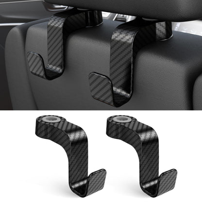 Amooca Anti-drop Car Seat Hooks Heavy Duty 55lb Headrest Hanger 2 Pack