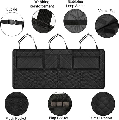 Femuar Trunk Organizer, Hanging Backseat Car Storage Bag for SUV (42"*18")