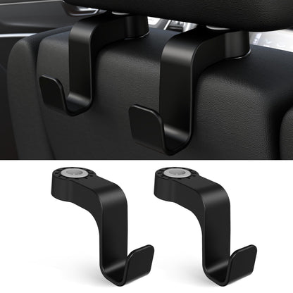 Amooca Anti-drop Car Seat Hooks Heavy Duty 55lb Headrest Hanger 2 Pack
