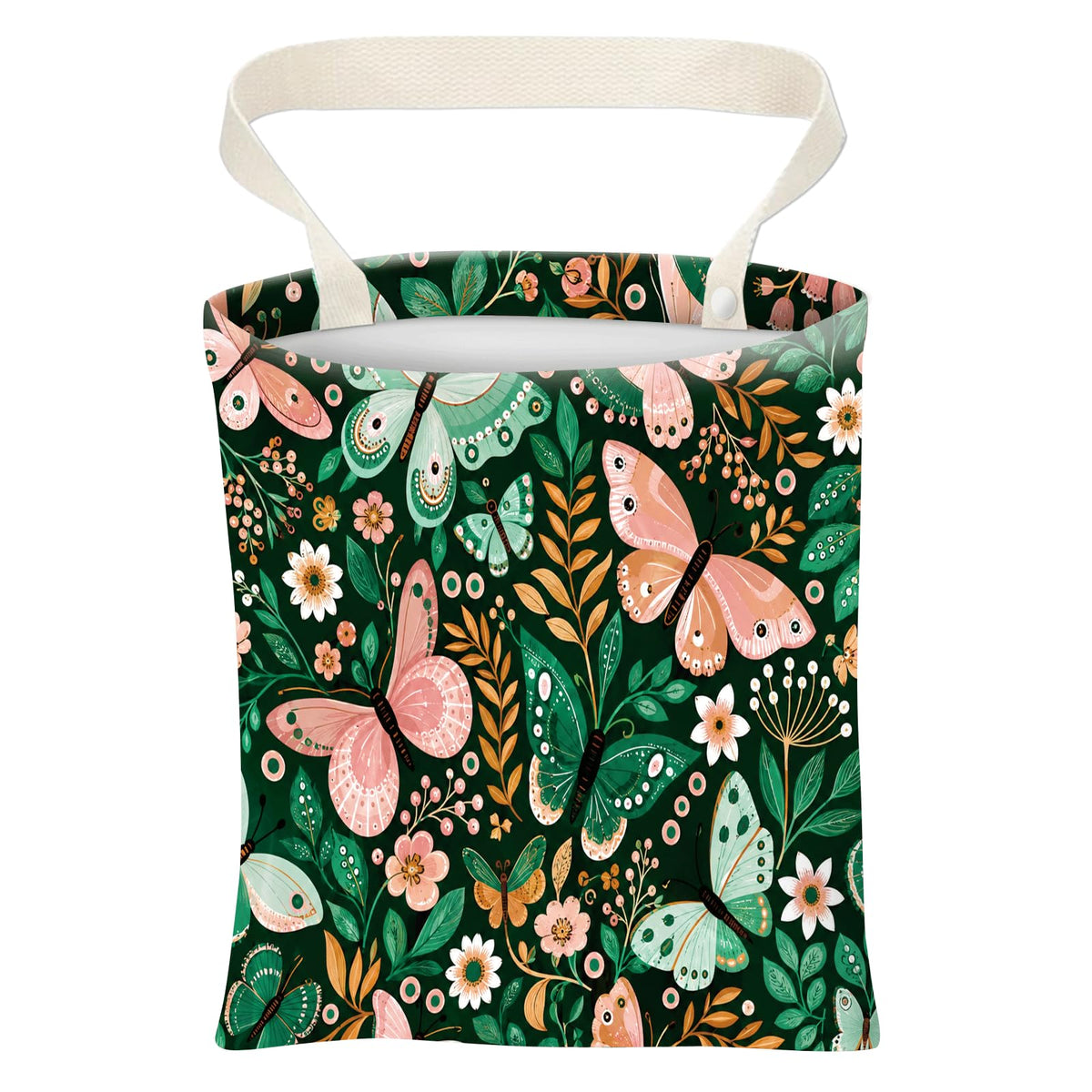 Car Trash Can, Cute Car Trash Bag, Hanging Car Organizer and Storage Bag, Trash Bin for Car Accessories, Vehicle, Travelling, Camping Cute Cherry Leopard Print