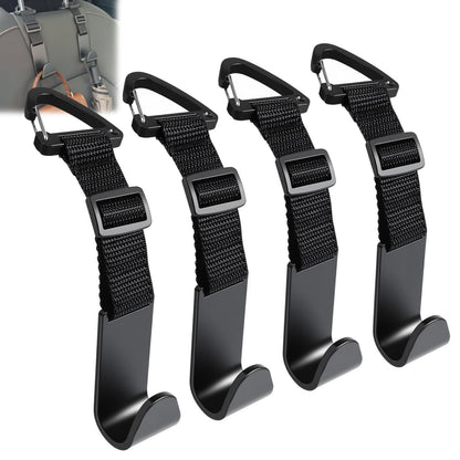 Amooca 4 Pack Anti-drop Headrest Hooks Adjustable Car Seat Organizer