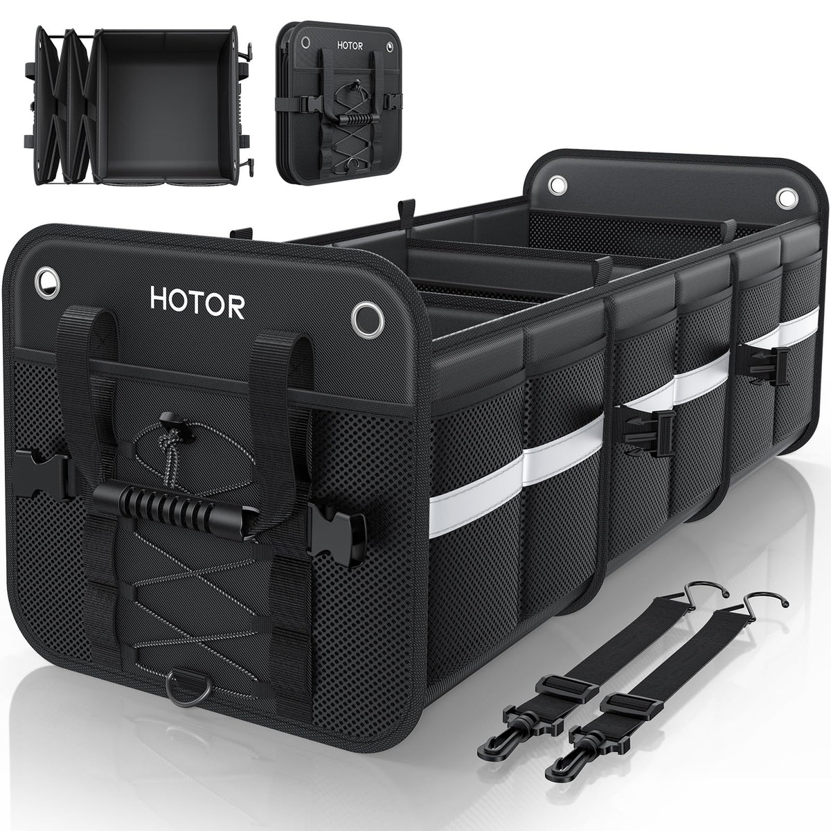 HOTOR Trunk Organizer for SUV – Car Storage Box Collapsible Car Organizer