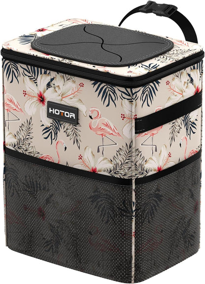 HOTOR Car Trash Can, Leakproof Car Organizer, 3-Gallon, Black