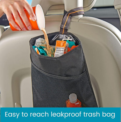 High Road Small Car Trash Bag with Waterproof Liner and Storage Pocket
