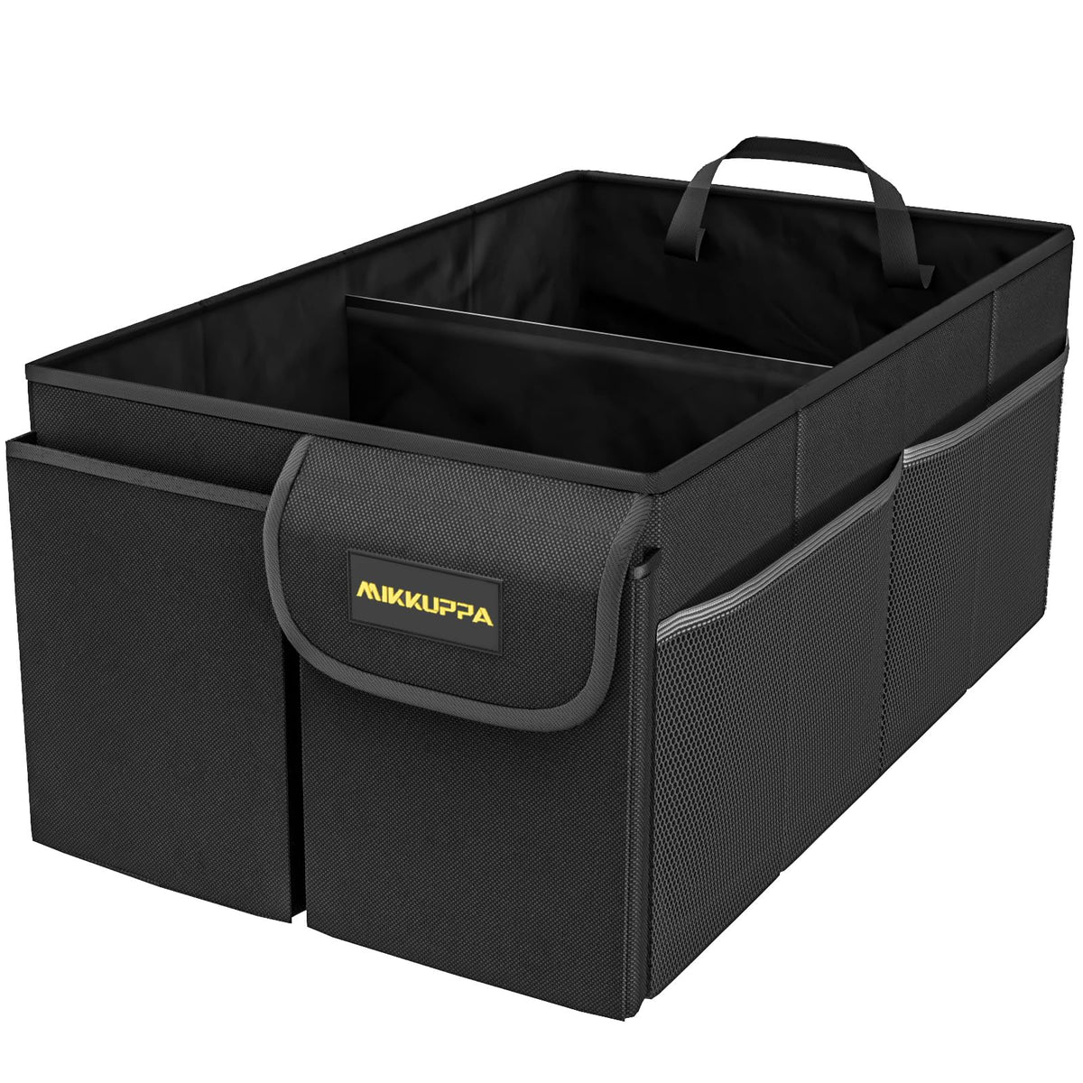 MIKKUPPA Trunk Organizer with Lid - 65L Collapsible Car Organizer, Black