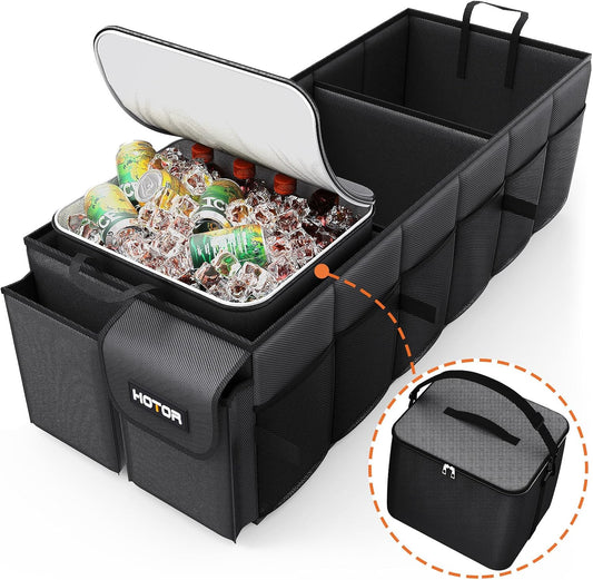 HOTOR Trunk Organizer, Sturdy Foldable with Cooler for Car, Sudan & SUV