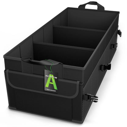 AUTOPTIM Car Trunk Organizer - Collapsible Car Organizer, Black, Medium