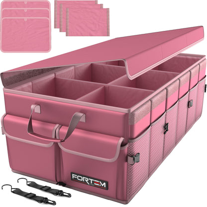 FORTEM Trunk Organizer - Foldable Car Organizer & Storage for SUVs & Trucks