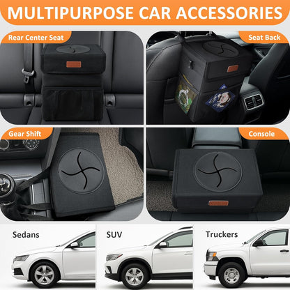 Vankor Car Trash Can with Lid Leak Proof Car Accessories for Women