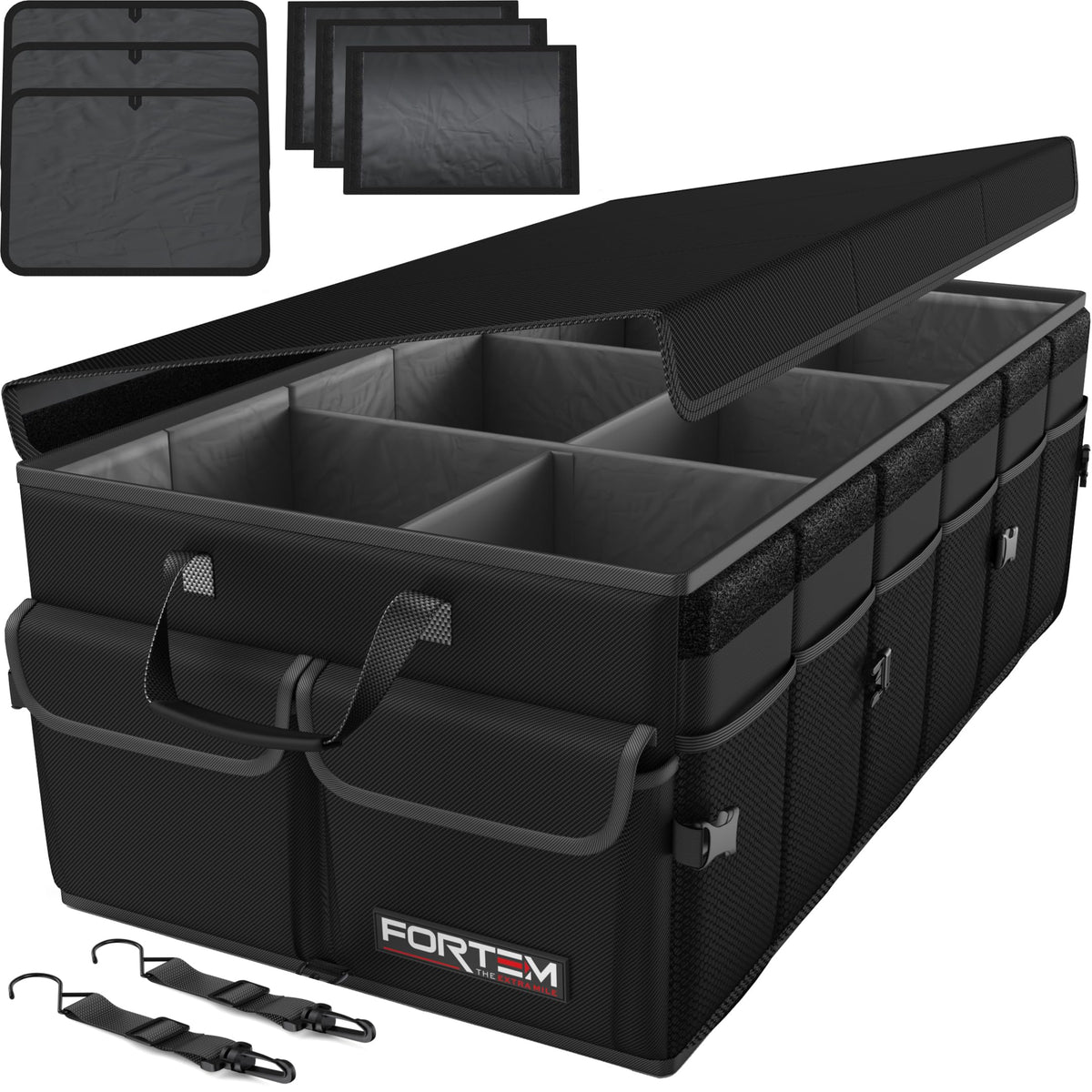 FORTEM Trunk Organizer - Foldable Car Organizer & Storage for SUVs & Trucks