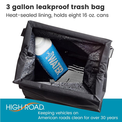 High Road TrashStash Hanging Car Trash Can with Push Close Lid