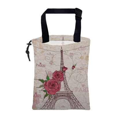 Car Garbage Bag Mountain Lake and Sunrise Drawstring Car Trash Bag Hanging for Back Seat with Adjustable Buckle Canvas Vehicle Trash Can Easy-to-Install
