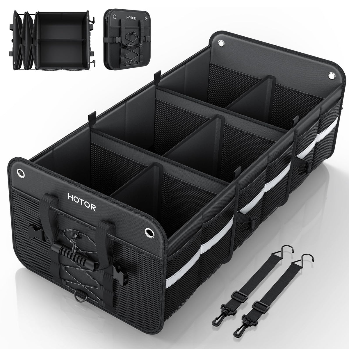 HOTOR Trunk Organizer for SUV – Car Storage Box Collapsible Car Organizer