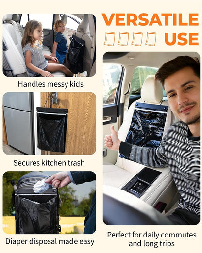 Disposable Car Trash Bags, Set of 15, Hanging Car Garbage Bags
