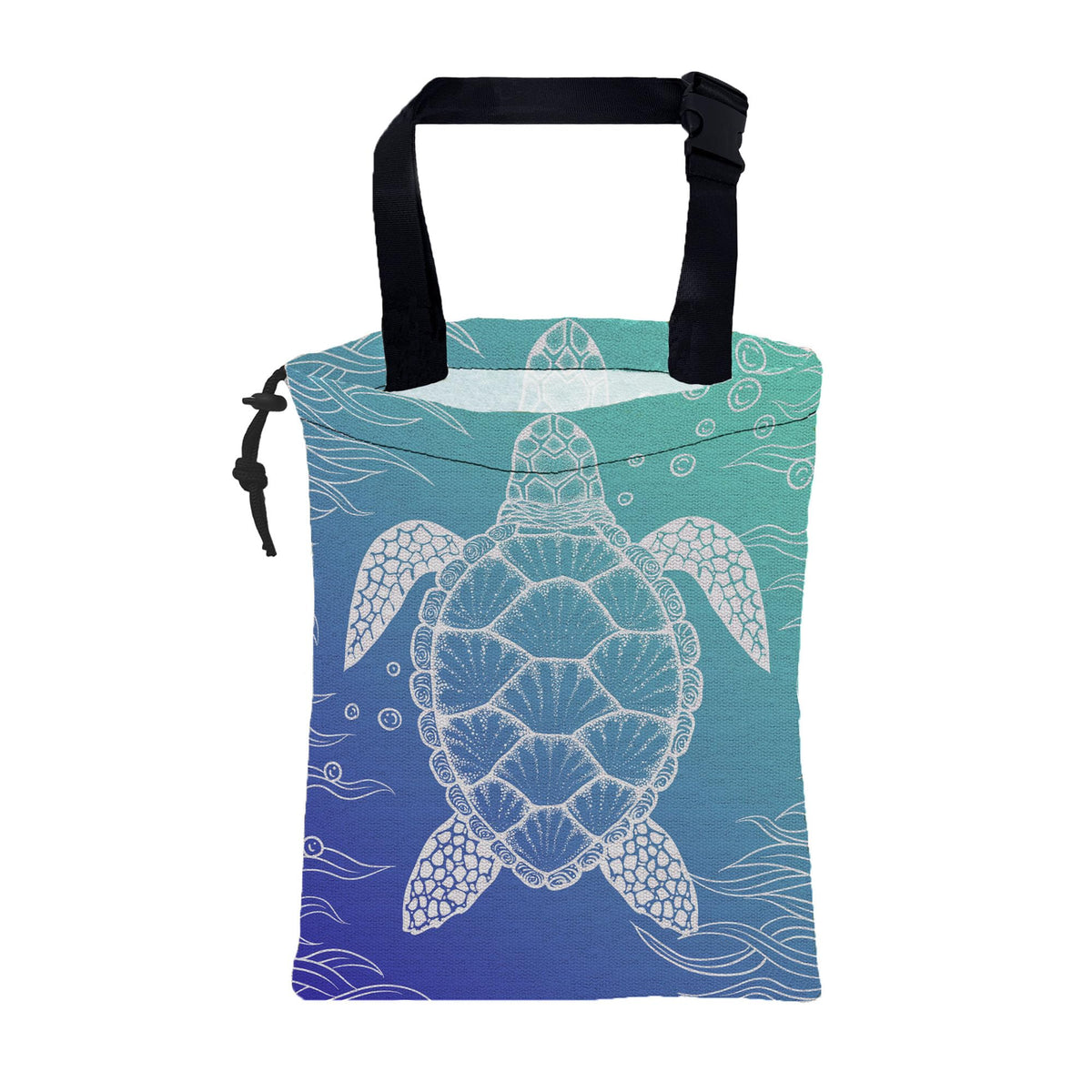 Car Garbage Bag Mountain Lake and Sunrise Drawstring Car Trash Bag Hanging for Back Seat with Adjustable Buckle Canvas Vehicle Trash Can Easy-to-Install