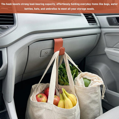 2 PCS Car Co-Pilot Glovebox Hooks, Vehicle Glovebox Storage Hanger Passenger Seat Hanging Hook, Anti-Scratch Auto Glove Box Hanger Interior Organizer for Handbags Purses Umbrellas (Orange)