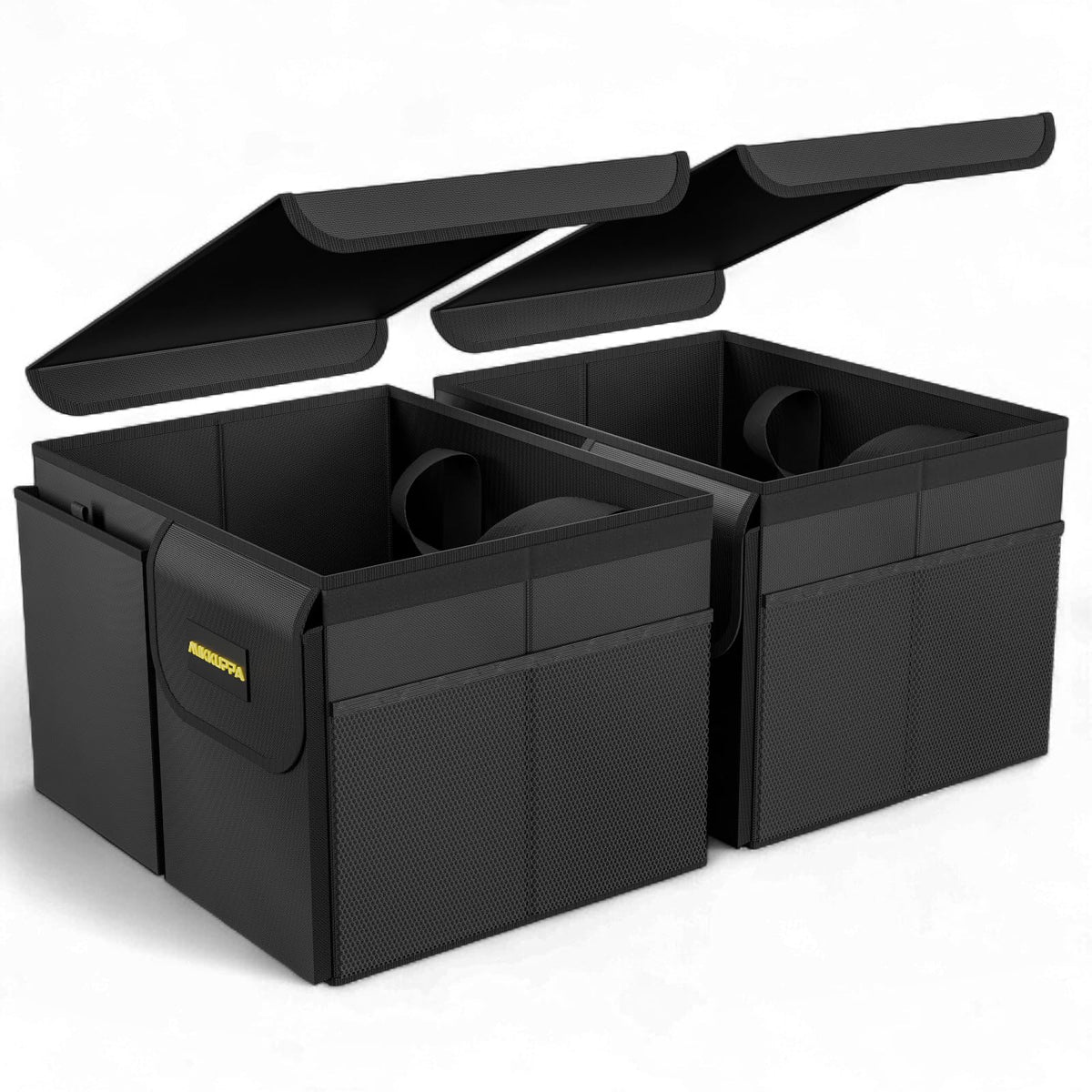MIKKUPPA Trunk Organizer with Lid - 65L Collapsible Car Organizer, Black