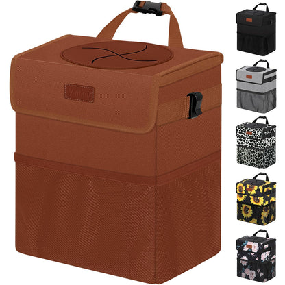 Vankor Car Trash Can with Lid Leak Proof Car Accessories for Women