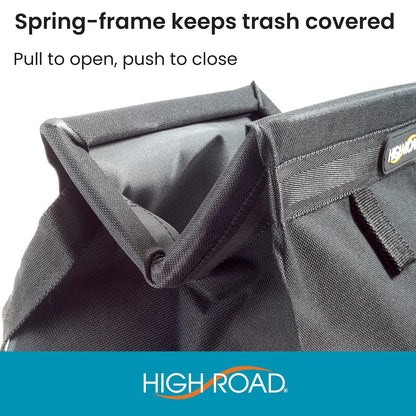 High Road TrashStash Hanging Car Trash Can with Push Close Lid