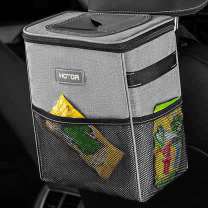 HOTOR Car Trash Can, Leakproof Car Organizer, 3-Gallon, Black