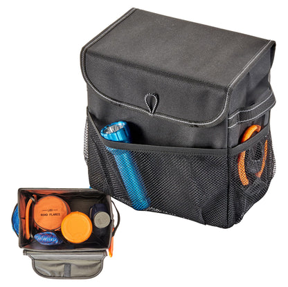 Carganizer Car Storage Bin with Lid for Front Seat, Back Seat or Trunk