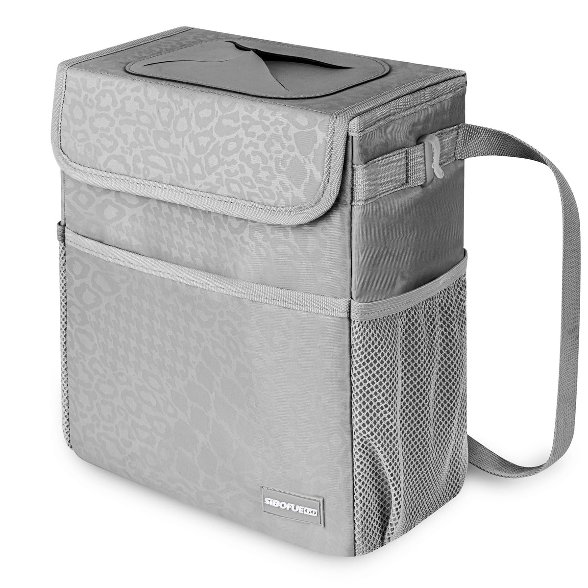SIBOFUEGO Cute Car Trash Can with Lid, Collapsible, Leak-Proof, 2 Gallon