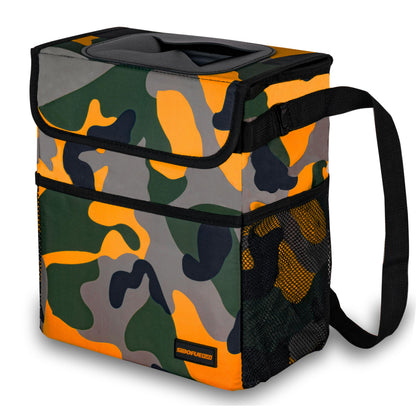 SIBOFUEGO Cute Car Trash Can with Lid, Collapsible, Leak-Proof, 2 Gallon