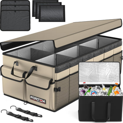 FORTEM Trunk Organizer - Foldable Car Organizer & Storage for SUVs & Trucks