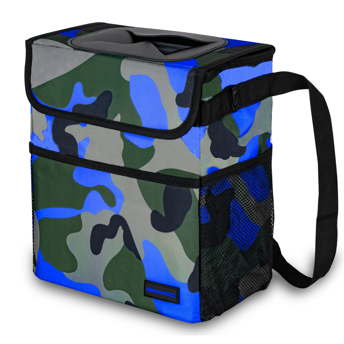 SIBOFUEGO Cute Car Trash Can with Lid, Collapsible, Leak-Proof, 2 Gallon
