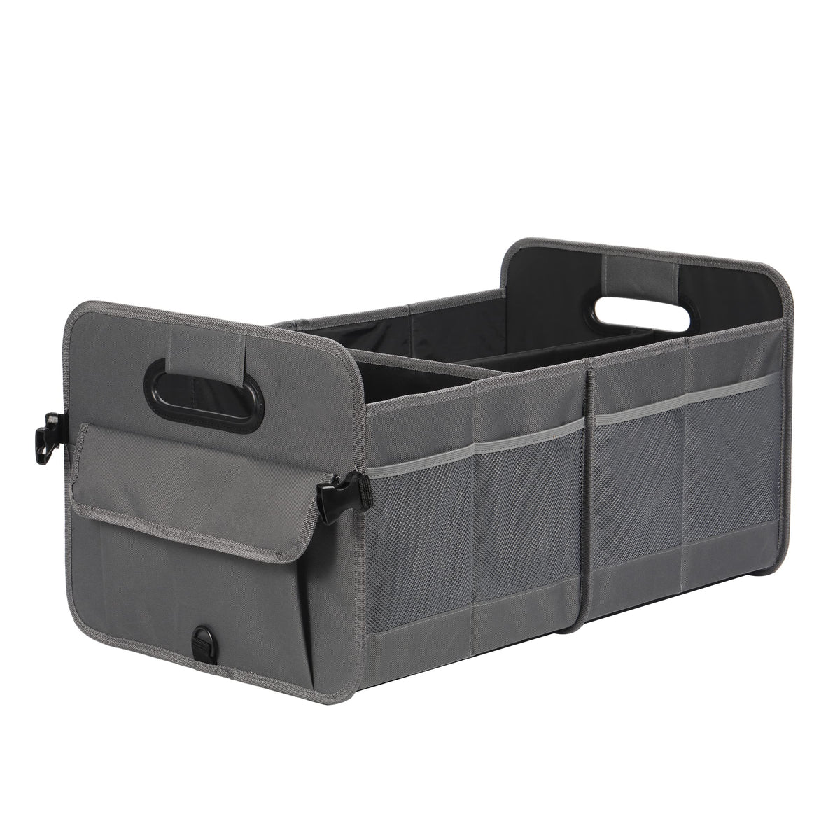 AOKJOY Car Trunk Organizer, Brown, Foldable, Non-slip, Adjustable, Multiple Compartments, 600D Oxford Cloth Material
