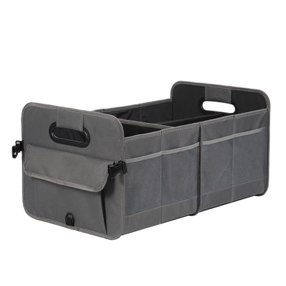 AOKJOY Car Trunk Organizer, Brown, Foldable, Non-slip, Adjustable, Multiple Compartments, 600D Oxford Cloth Material
