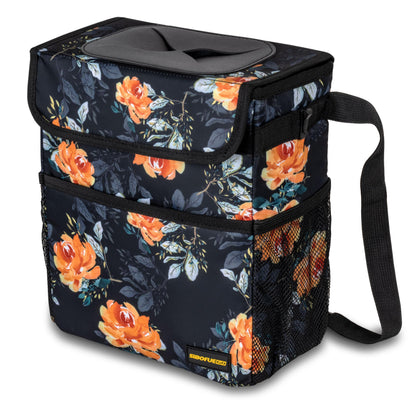 SIBOFUEGO Cute Car Trash Can with Lid, Collapsible, Leak-Proof, 2 Gallon