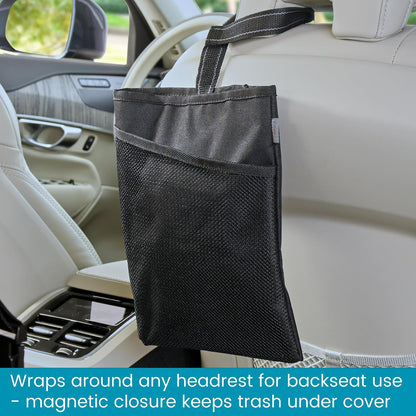 High Road Compact Hanging Car Trash Bag for Front or Back Seat