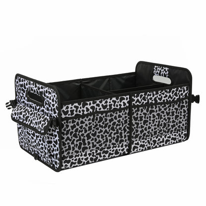 AOKJOY Car Trunk Organizer, Brown, Foldable, Non-slip, Adjustable, Multiple Compartments, 600D Oxford Cloth Material