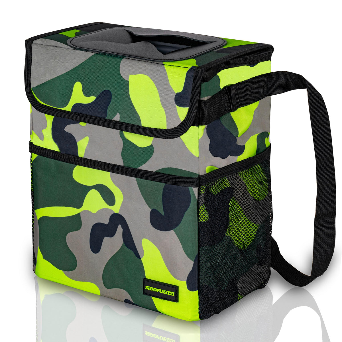 SIBOFUEGO Cute Car Trash Can with Lid, Collapsible, Leak-Proof, 2 Gallon